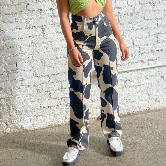 Lisa Says Gah! Robyn Jean in Black/Ivory Cow size 29 NWT - Picture 2 of 7